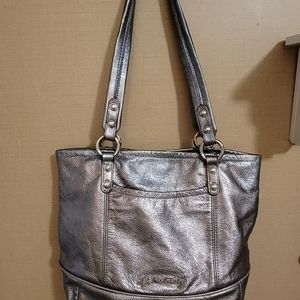 B Makowsky metallic gray.